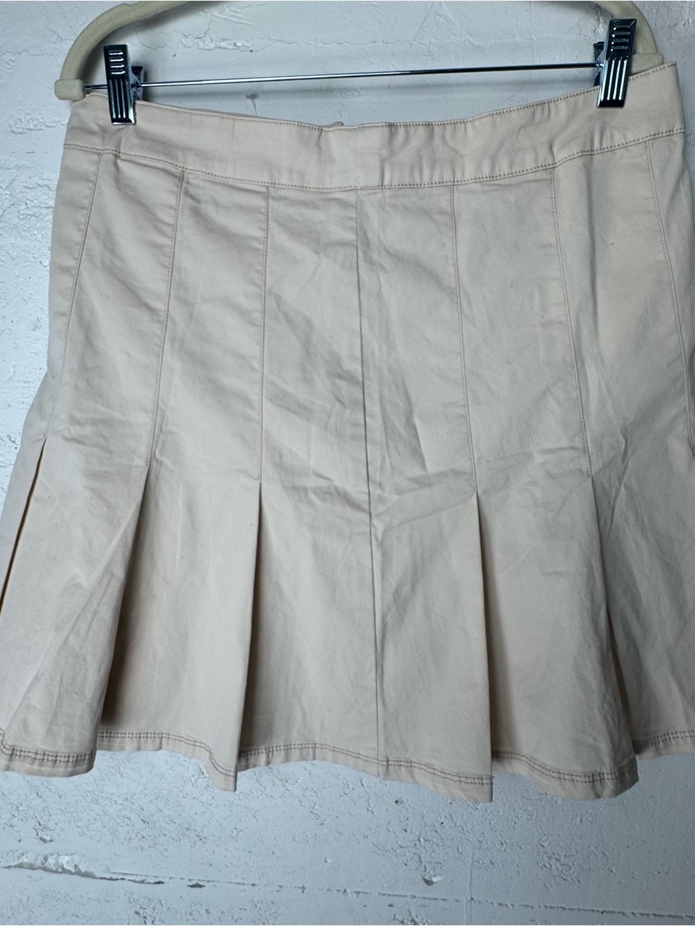 Pilcro Anthropologie Pleated Skirt in Light Beige Preppy Y2K‎ NWT Skirt Size 12